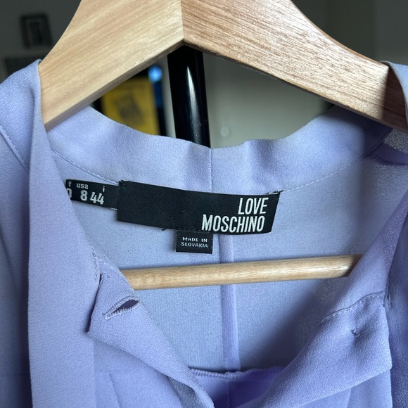 Lilac Sleeveless Blouse by Love Moschino Size 8 - Picture 2 of 3